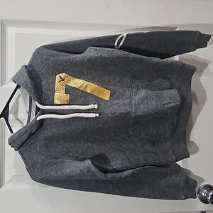 American Eagle Outfitters Gray Hoodie‎ with Gold Number Size Xsmall